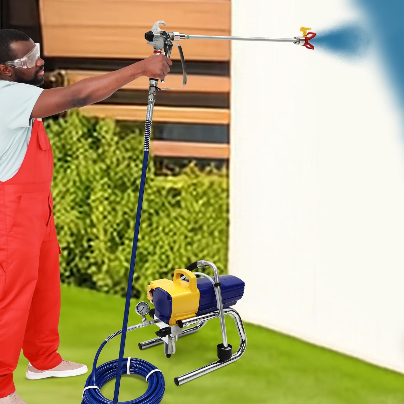 1.8L/Min Airless Farbsprühgerät YUNRUX Spritzmaschine Paint Lackiergerät Spritzlackiermaschine Spritzpistole Airlessgerät Spritzgerät Spritzpistolenmaler Farbsprühsystem Farbspritzpistole Sprayer
