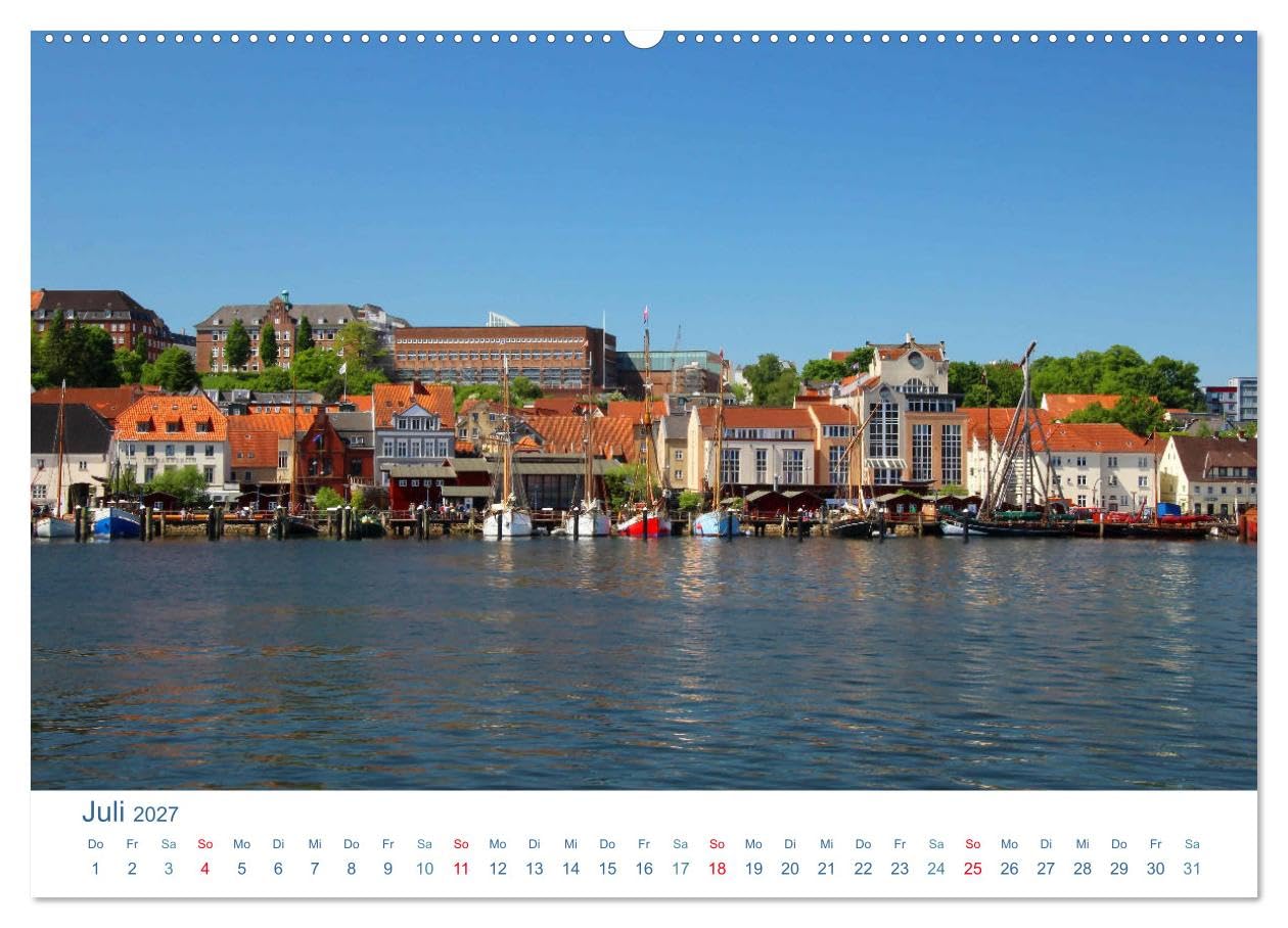 CALVENDO - Flensburg 2027. Impressionen rund um den Hafen (hochwertiger Premium Wandkalender 2027 DIN A2 quer), Kunstdruck in Hochglanz: Maritime Fotoimpressionen von Flensburg und ihrem Hafen.