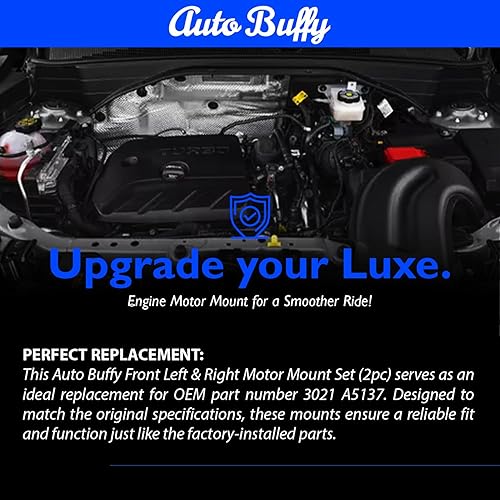 Miniatura 6 de Juego de 2 soportes de motor izquierdo y derecho para Chevy Trailblazer/GMC Envoy 02-09 4.2L - Reemplazo perfecto para 3021 A5137 - Mejora el