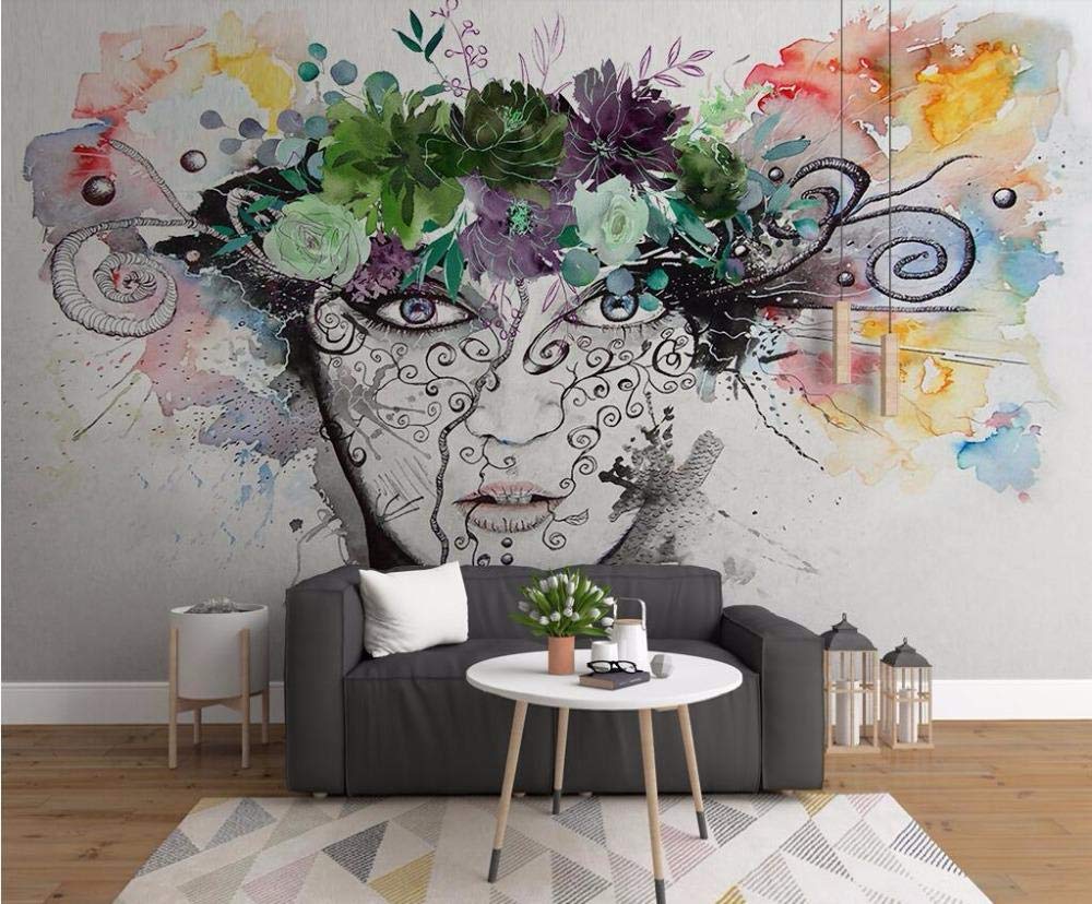 Murale 3D papier peint personnalisé chic et coloré de haute précision 200x140 cm