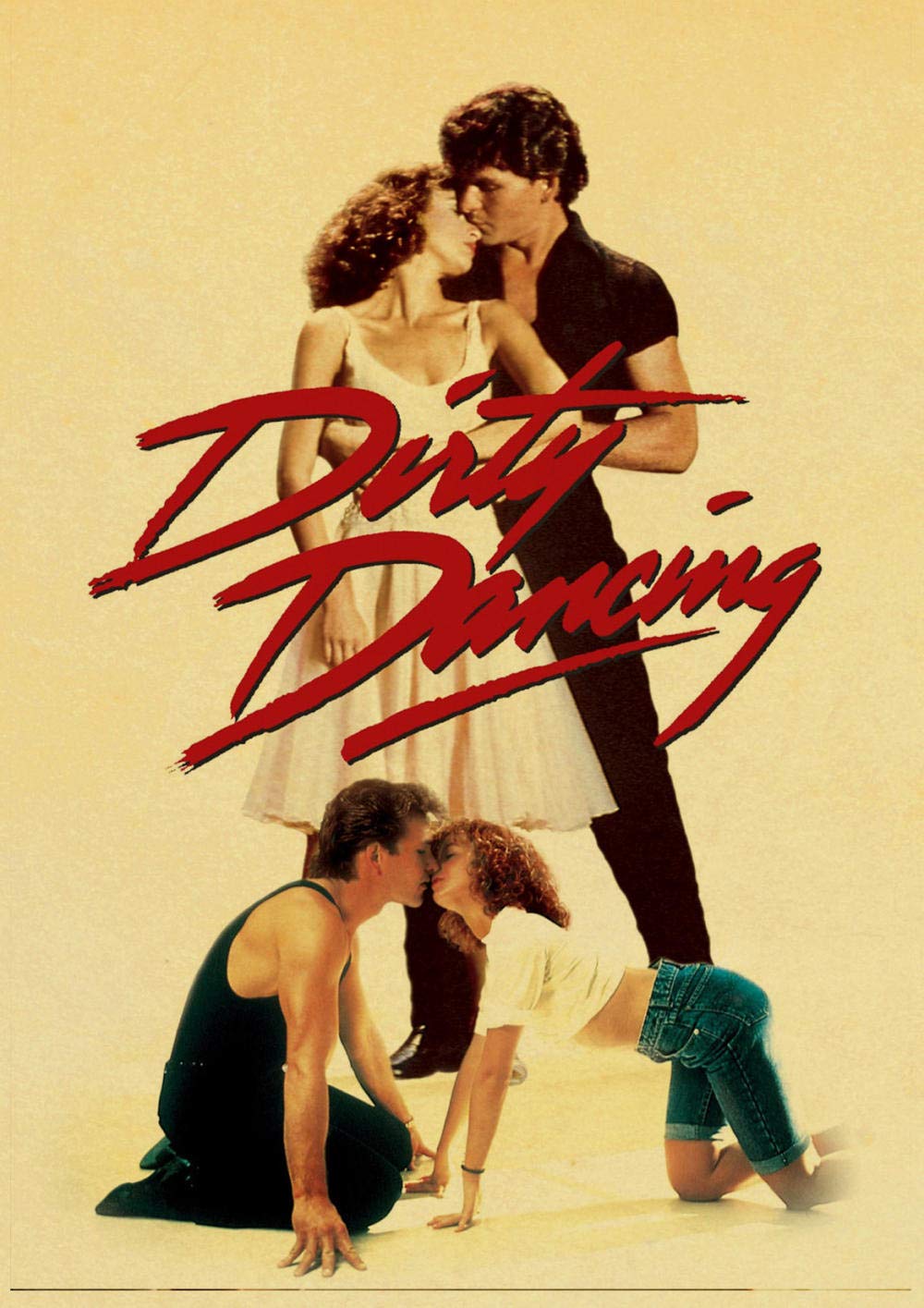 BOHE1ANVV Diamond Painting 5D Diy Cross Stitch Kits For Adults Frameless Dirty Dancing Movie Posters Vintage Home Room Bar Decorative Painting-30X40_cm