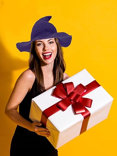 Miniatura 5 de 3 piezas de sombrero de bruja de Halloween, sombrero de bruja de lana cinitada, sombreros de mago para adultos para Halloween, accesorio de disfraz