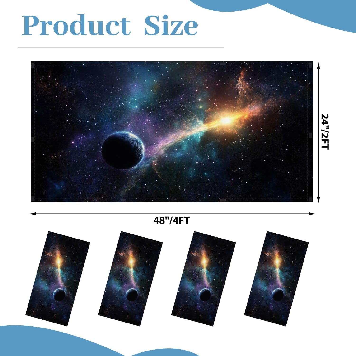 Fluorescent Light Covers for Ceiling Lights Bright Stars Abstract Nebula Space Easy to Install Magnetic Light Filter for Classroom Office Hospitals School Home Decor
