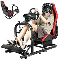 Vista 1 de Dardoo Racing Simulator Cockpit with Seat Compatible with Logitech G29 G920 G923 Support Thrustmaster, Fanatec Fits Xbox Playstation PC platforms