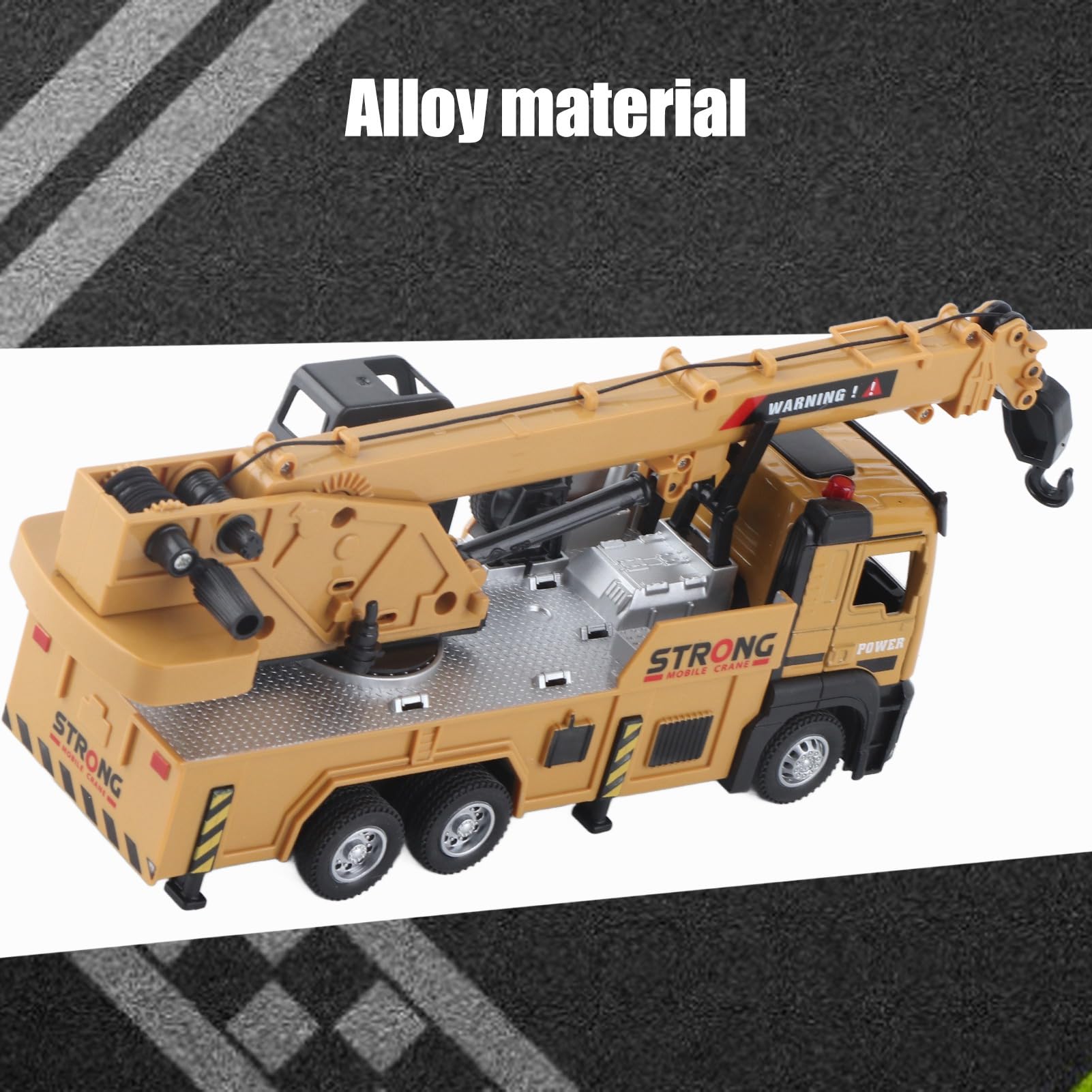 Autogrue pour Enfants Grue à Bras Camion Jouet Micro Grue Camion Jouet Autogrue pour Enfants Friction en Alliage Conception Dynamique Amélioration de la Coordination Véhicule
