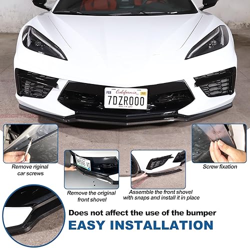 Miniatura 5 de Parachoques delantero de repuesto para parachoques inferior compatible con Chevrolet Corvette C8 GM Z51 2020-2024 Parachoques delantero, entrada de