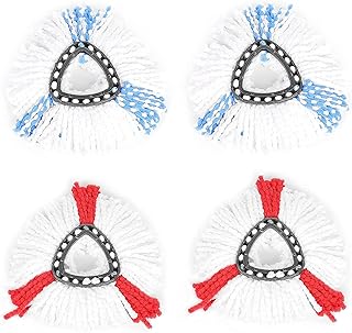 Replacement Mop Head,5 Pack Mop Head Pads Refill Microfiber Triangle Spin Mop Replacement Heads，360° Spin Mop Commonly Used,Universal Microfiber Mop Head For Mop And Bucket Set.