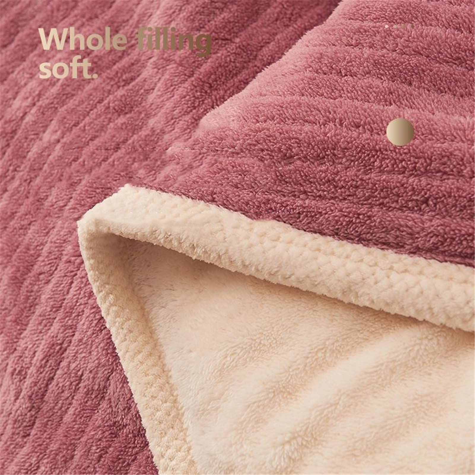 Extra Dikke Fleece Deken – Fleece Plaid - 150x200CM – Plaids - Oranje - interérior