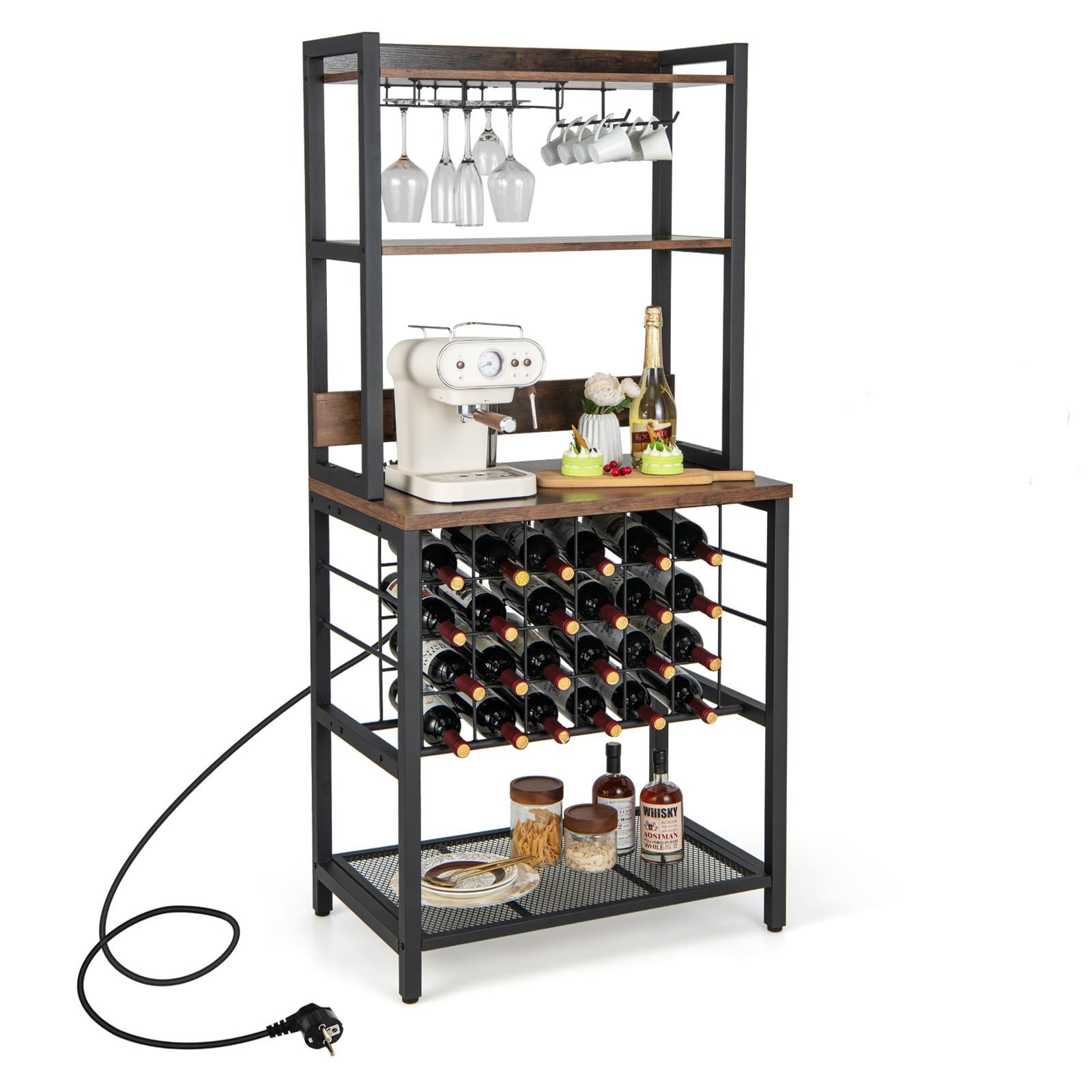 Portabottiglie Modulare Pearington In Pino Massiccio - 4 Ripiani Per 36 Bottiglie, 85x25x53 Cm, Impilabile Senza Attrezzi