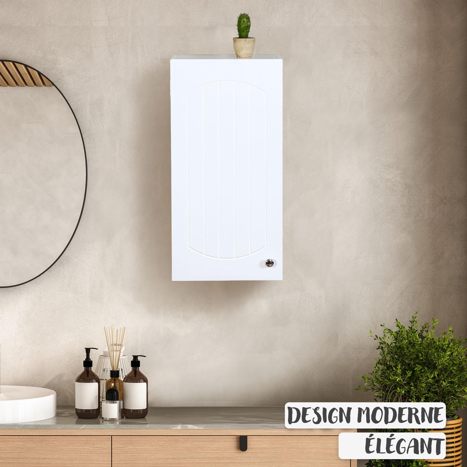KARAT - Armadietto per Bagno - Mobile per Toilette con Mensole Regolabili - Bathroom Cabinet - Armadietto per Farmacia - Cassetto Rimovibile (Nebraska, 20 cm (P) x 30 cm (L) x 60 cm (A))