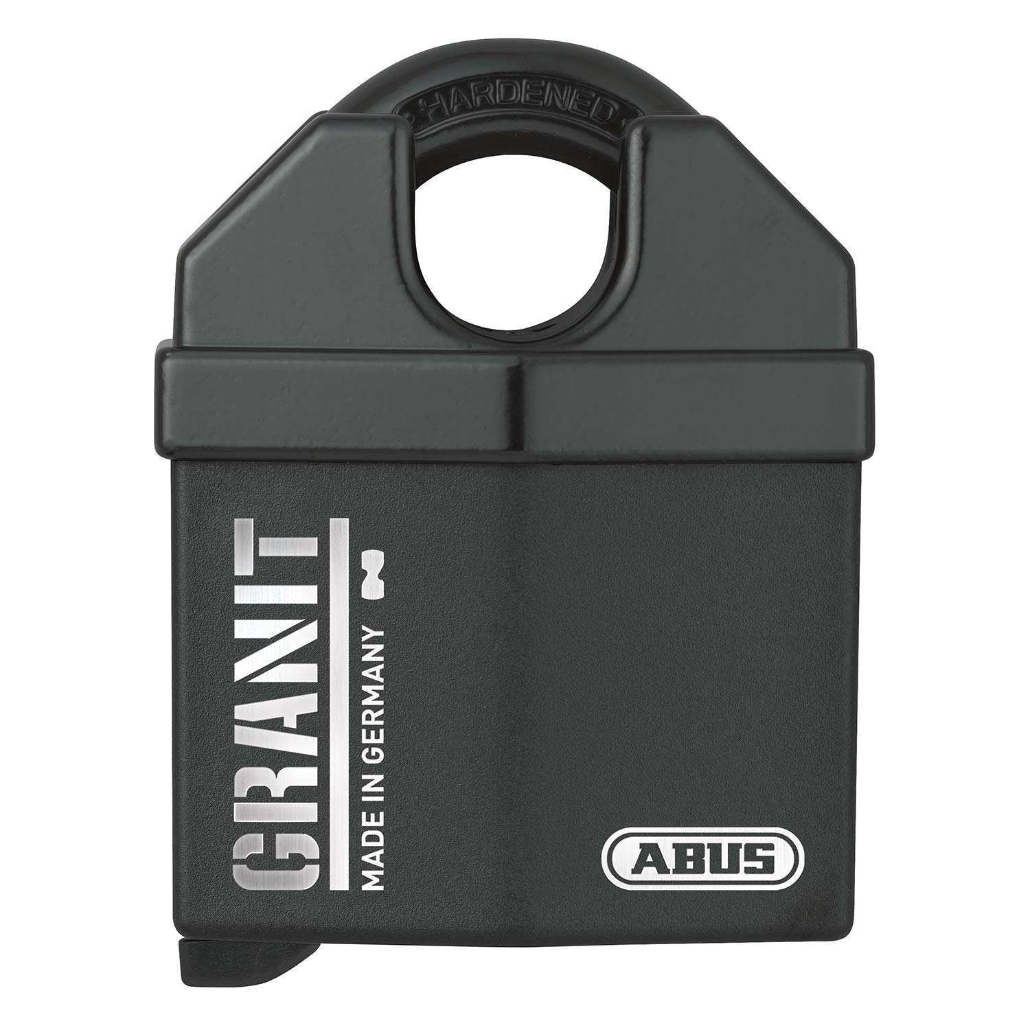 ABUS Cadenas en granit 37/60#SZP pour une utilisation en extérieur - avec carte de sécurité et clé - en acier trempé spécial - Niveau de sécurité ABUS 10 - Noir