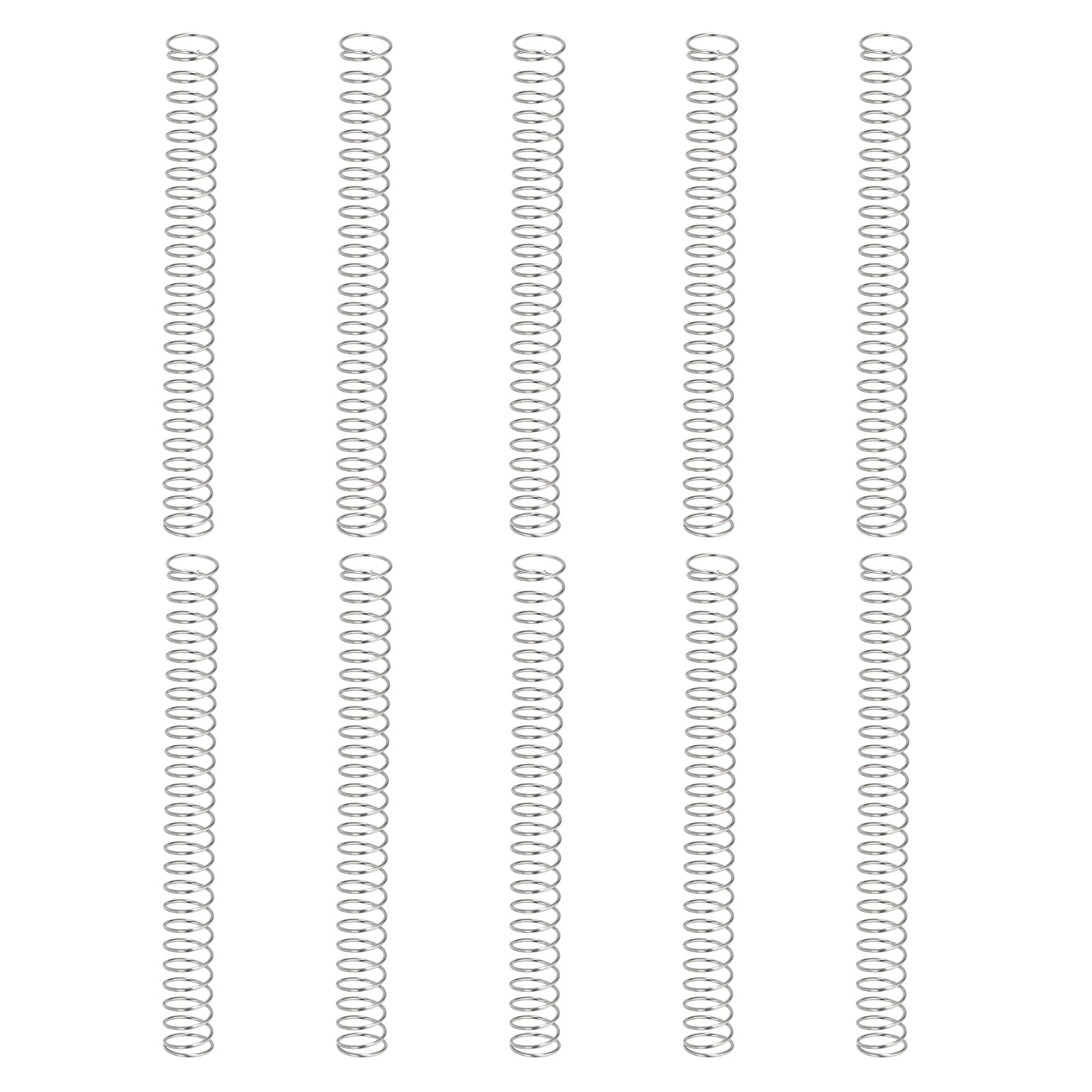 uxcell 10Pcs Compression Spring 0.2mm Wire Diameter x 3.5mm OD x 30mm Long