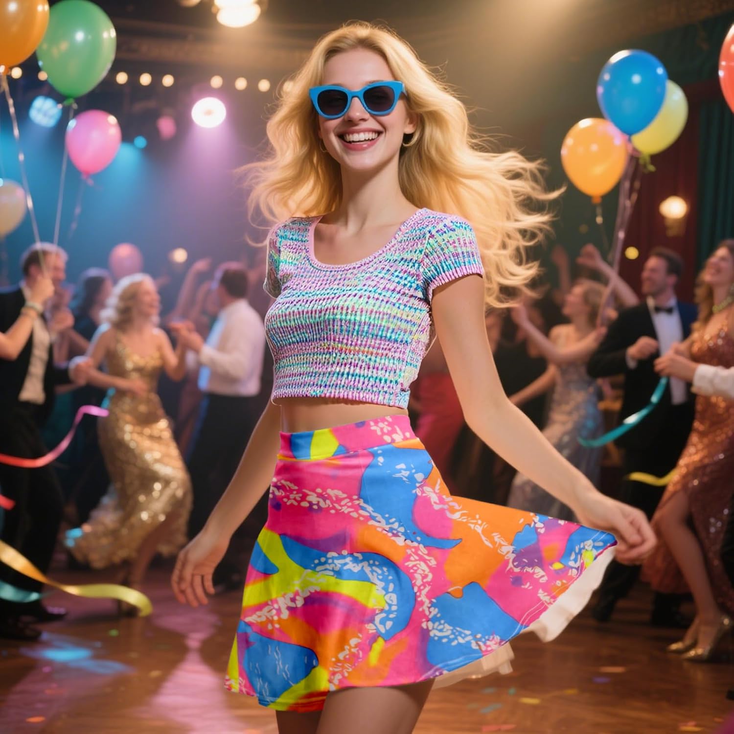 80s 90s Tennis Skirts with Pockets - High Waisted Retro Golf Skorts for Women | Athletic Workout, Running, Casual Wear