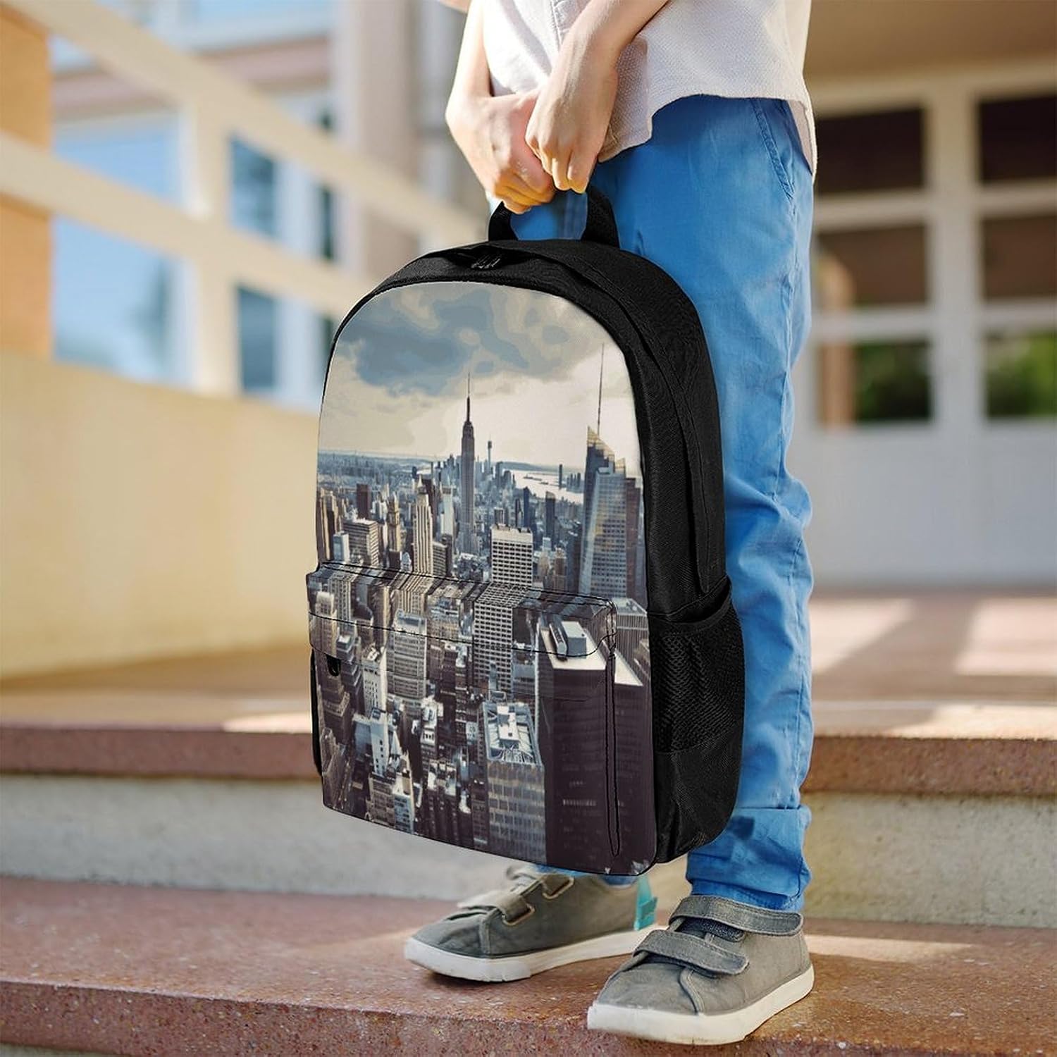 New York Fashion City Backpack Daypack Travel Backpack | Lightweight Casual Laptop Backpack for Women Men Aesthetic Travel Bag for Weekender Business Hiking Outdoor