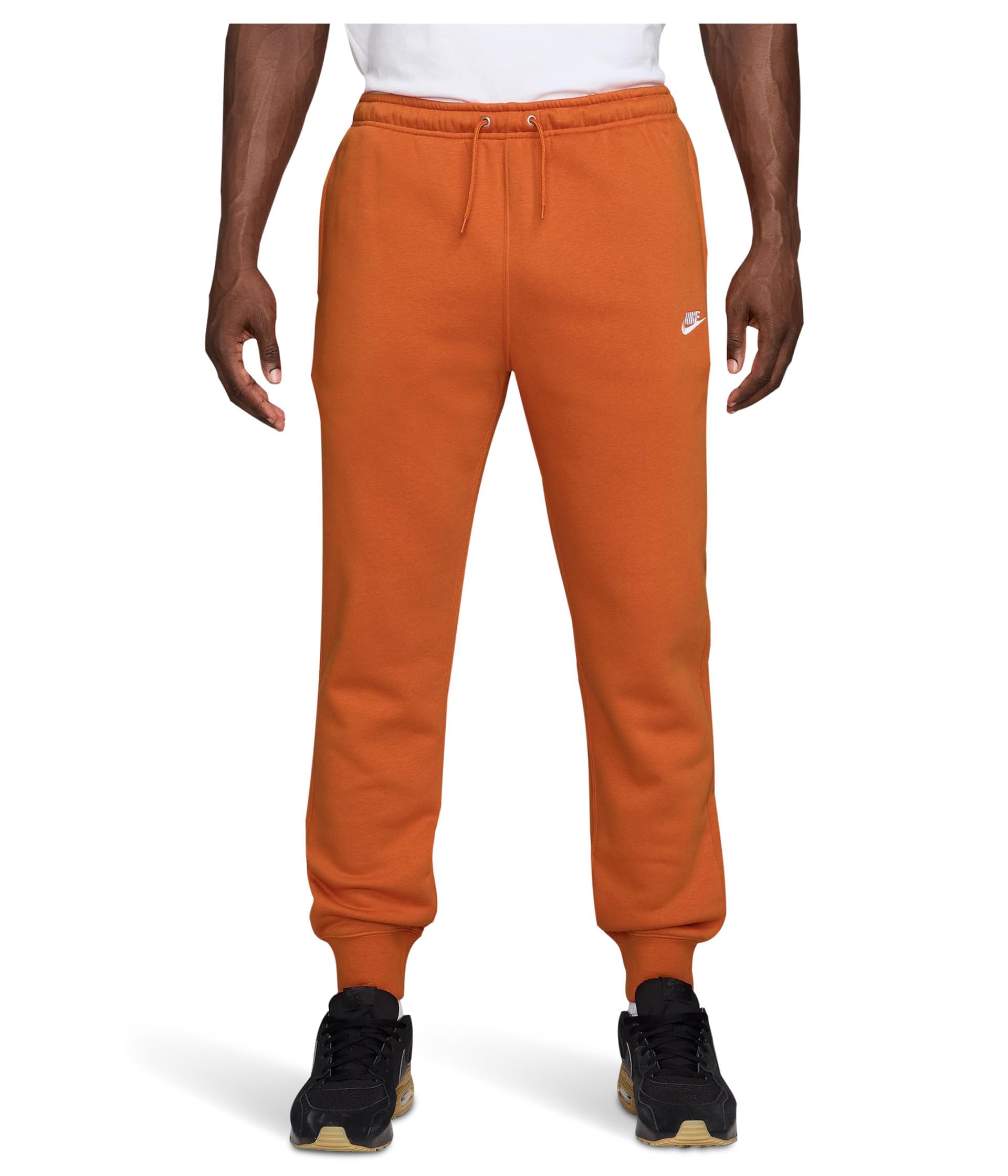 Nike Club Fleece Herren Jogginghose, Lagerfeuer-Orange/Lagerfeuer-Orange/Weiß, X-Groß