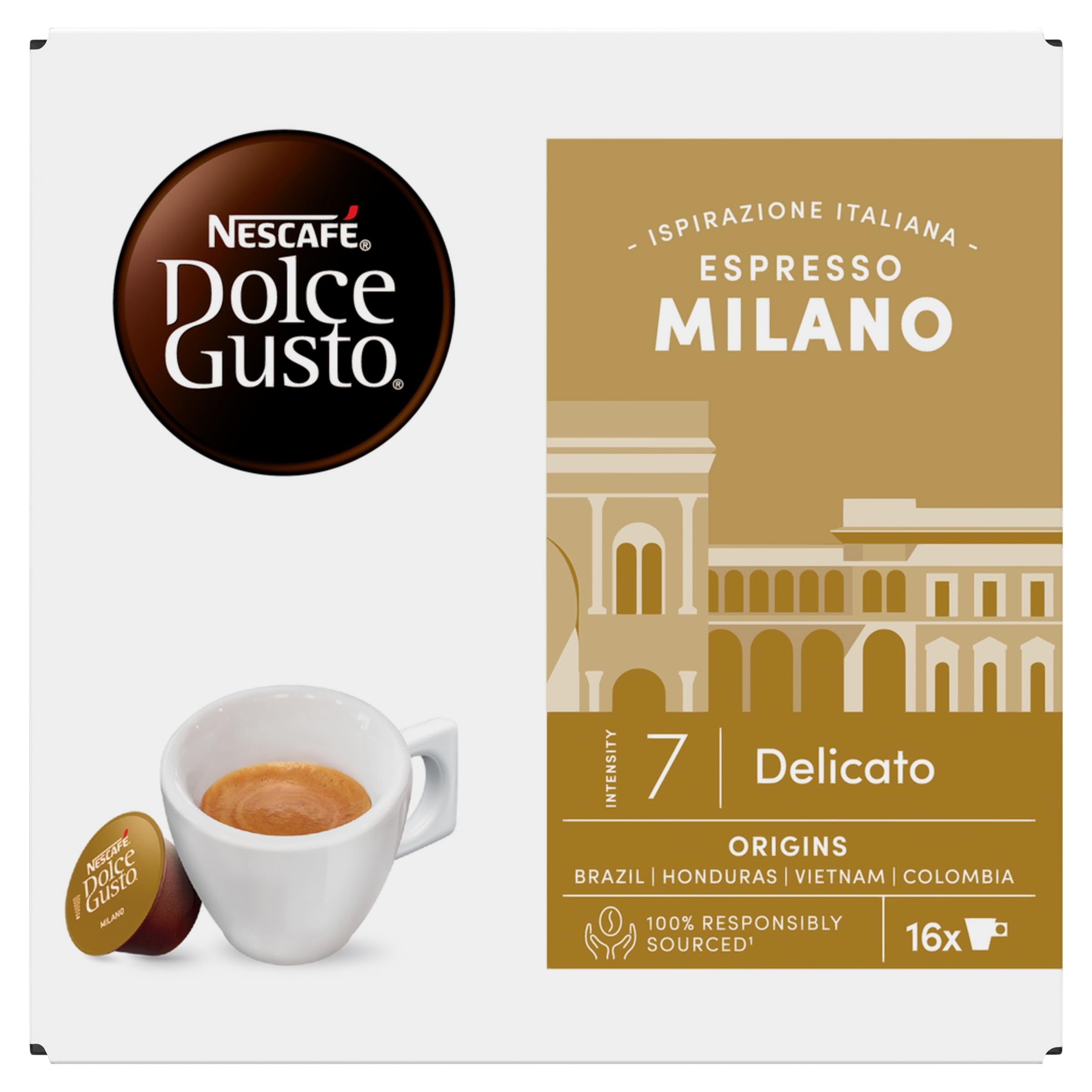 NESCAFÉ Dolce Gusto | Espresso Milano | 16 capsules | 3 Packs | 48 Cups