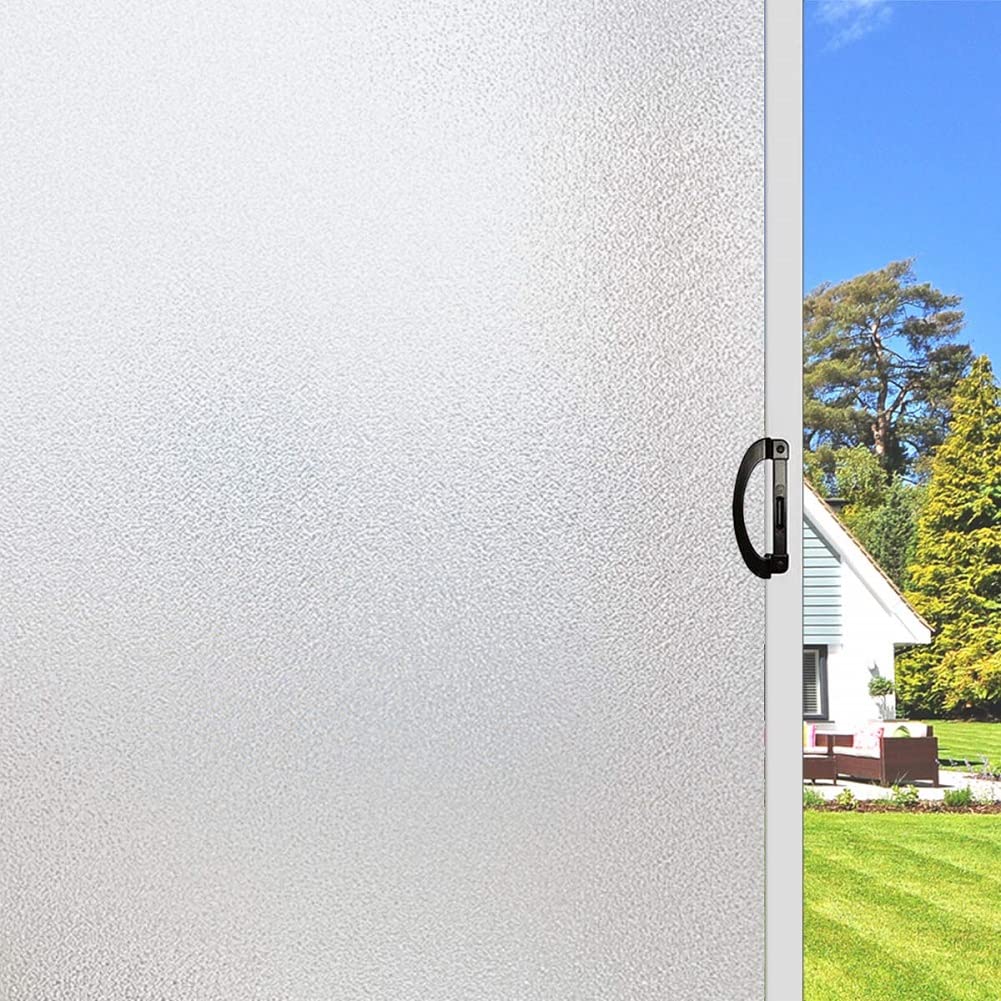 Colormate Vinyl Frosted Privacy Glass Film - Self Adhesive Decorative Sticker for Window, Glass Door, Bathroom, Home (Sparkling Frost, 12x25 Inch)