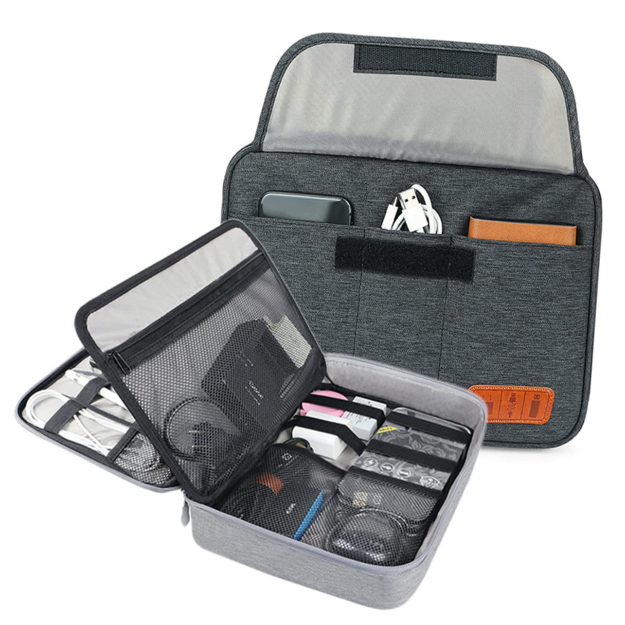 SHINEOFI Borsa Porta Cavi Organizer da Viaggio Strati Custodia per Dispositivi Elettronici Organizzatore per Cavi e Accessori Vari Maniglia per Archiviazione di Telefoni