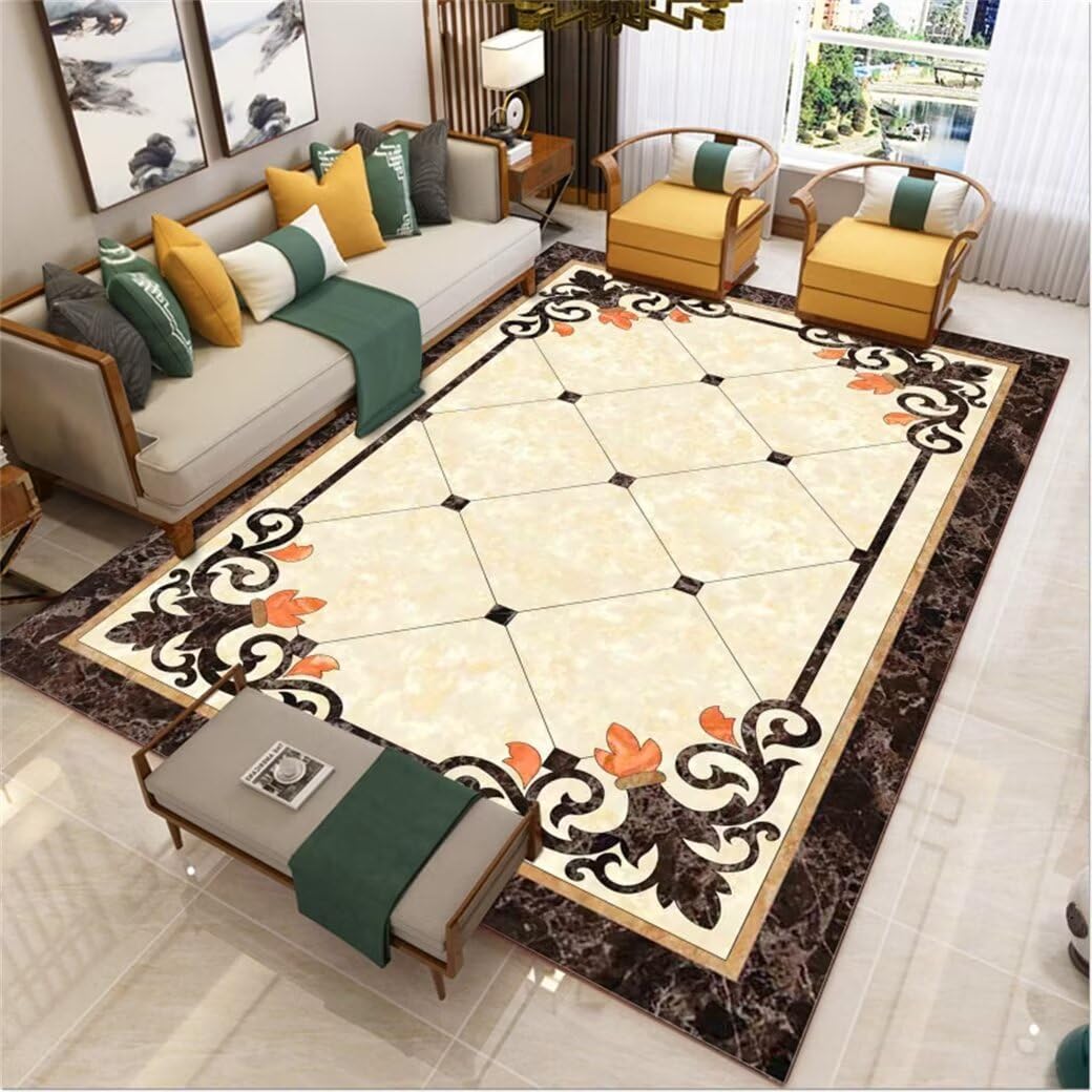 Tapis doux chambre jaune clair 70x140 cm pour bureau et cuisine