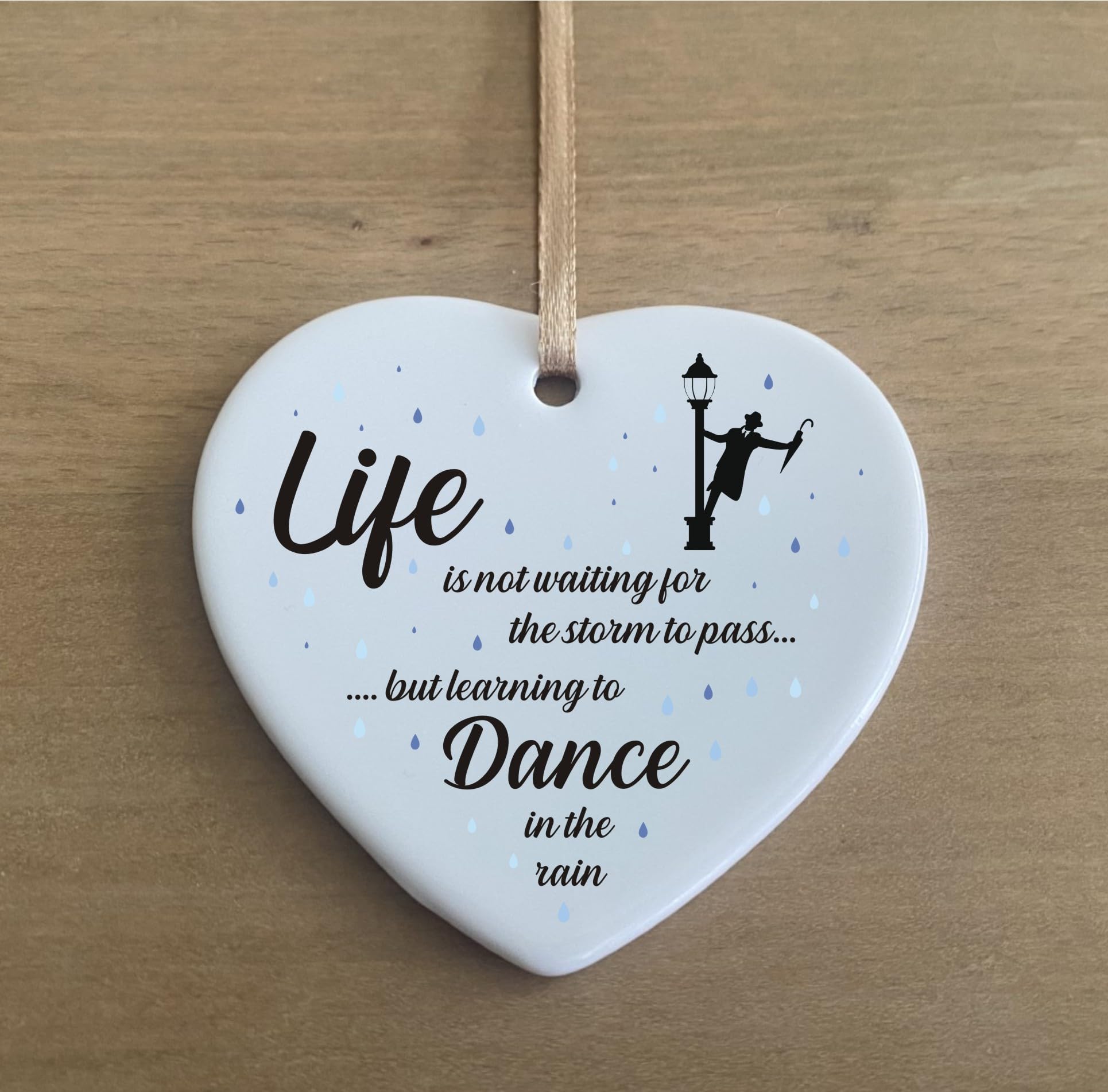 the sticker studio ltd Life is Learning To Dance In Rain Quote Ceramic Novelty Plaque Sign Gift cr83