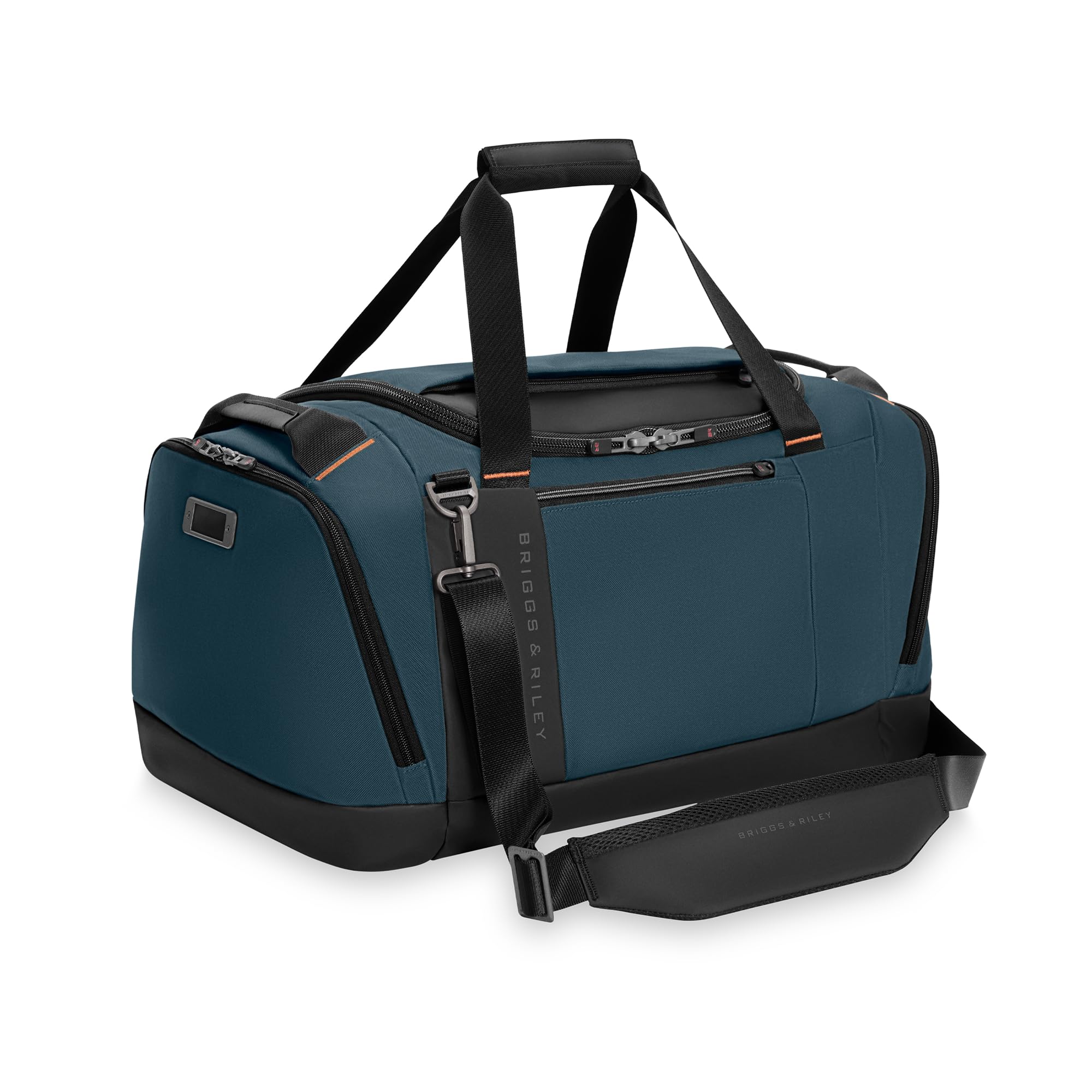 Briggs & Riley Large Travel Duffle Bag for Planes & Gym - Carry On Bag for Women & Men, Weekender & Overnight Luggage, Fits Most Overhead Bins, Adjustable Shoulder Strap - ZDX Collection, Ocean