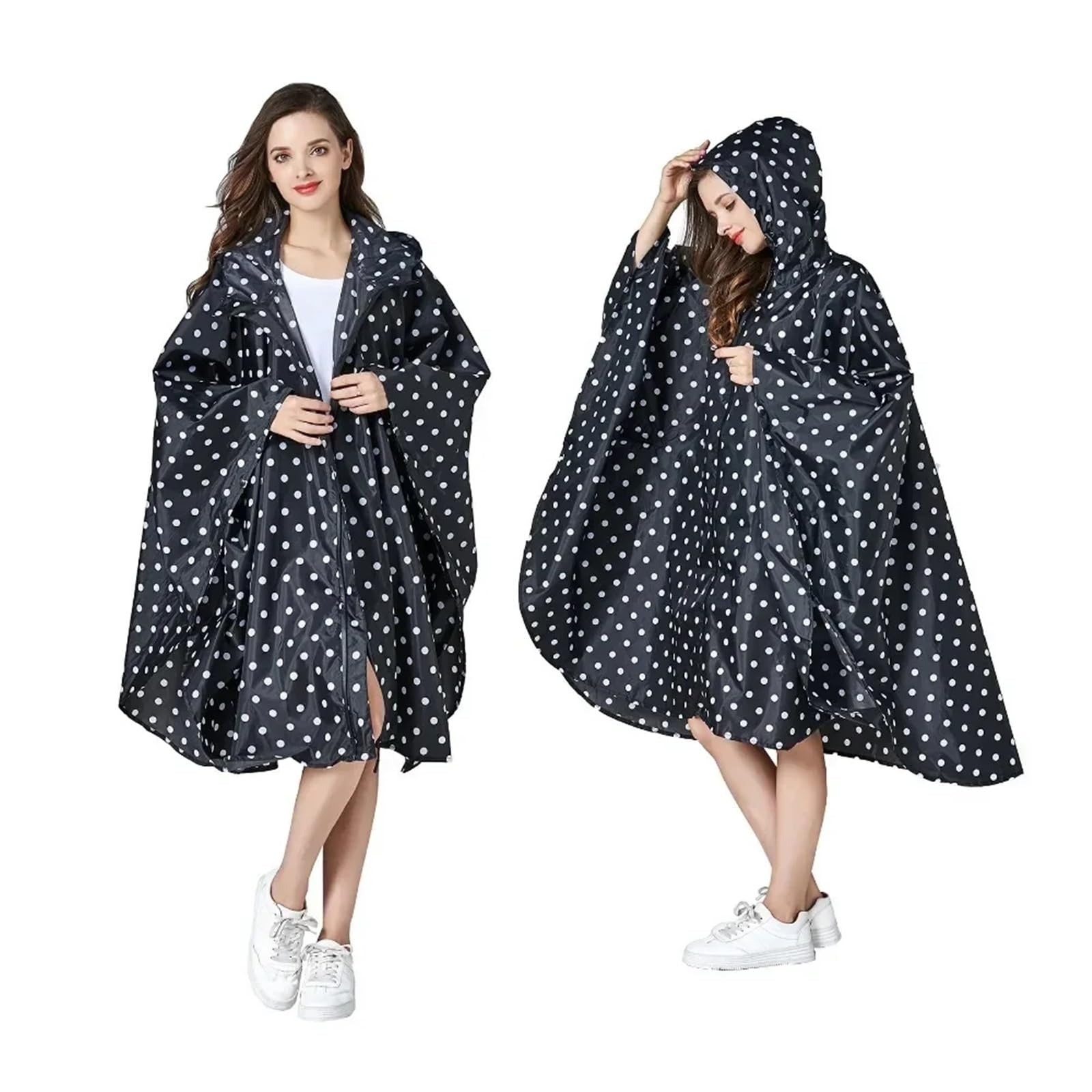 Poncho Impermeable Poncho impermeable for mujer, colorido con capucha y cremallera, ideal for actividades al aire libre, senderismo, camping, etc