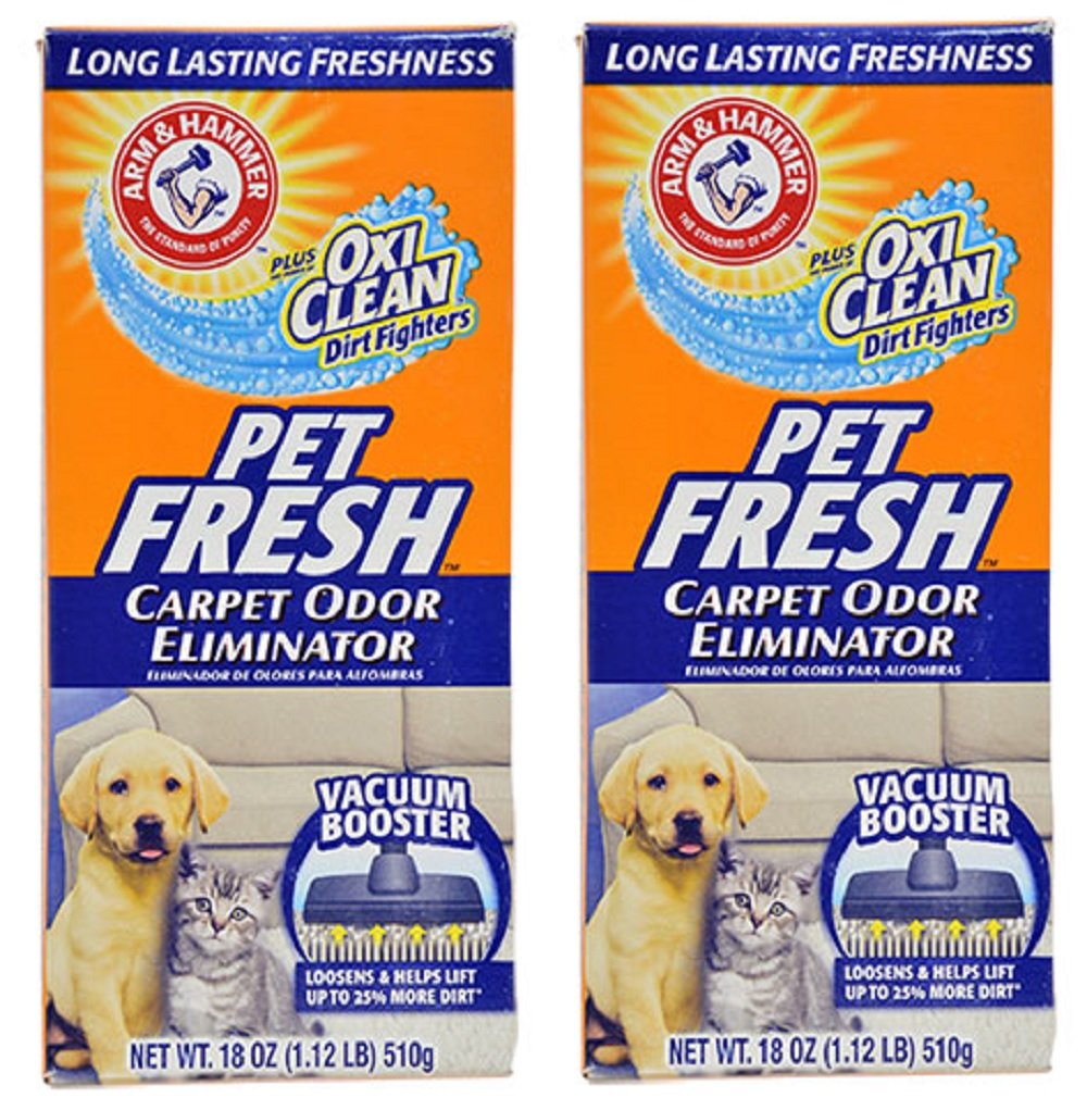 Arm Hammer Pet Fresh Carpet Odor Eliminator Plus Oxi Clean Dirt Fighters 18 oz PACK OF 2