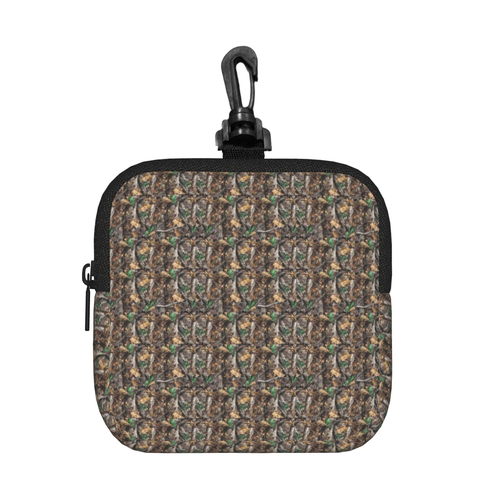 Ercgad Unisex Black Cold Tree Camouflage Print Square Storage Bag Travel Toiletry Cosmetic Organizer Pouch Lightweight Reusable