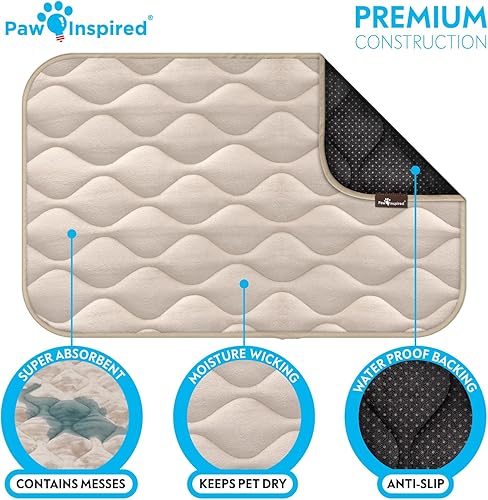 Miniatura 37 de Paw Inspired Alfombrillas acolchadas lavables para perros, almohadilla de 41 x 28 pulgadas, se adapta a perreras de 42 pulgadas, a prueba de fugas