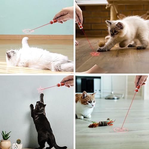 Miniatura 6 de EAWONGEE Juguetes para gatos, juguete interactivo recargable para gatos con 7 modos de proyección de luz, juguete para perros y mascotas para