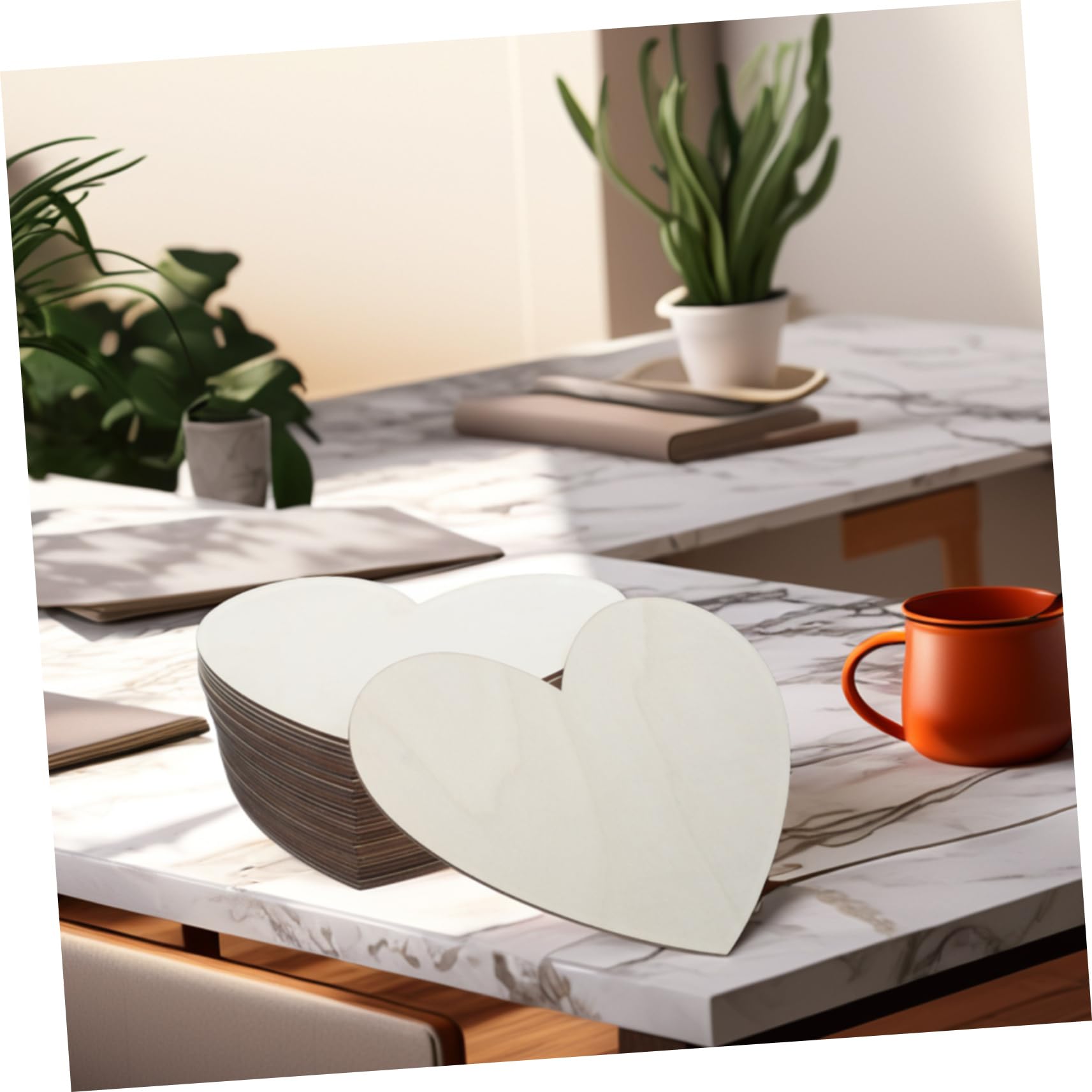 NUOBESTY 30stücke Unvollendete Holzherz-schnitte Große Holzherzen Für Diy-projekte Bastelmaterial Für Hochzeiten Valentinstag Und Dekoration Holzherz-ausschnitte