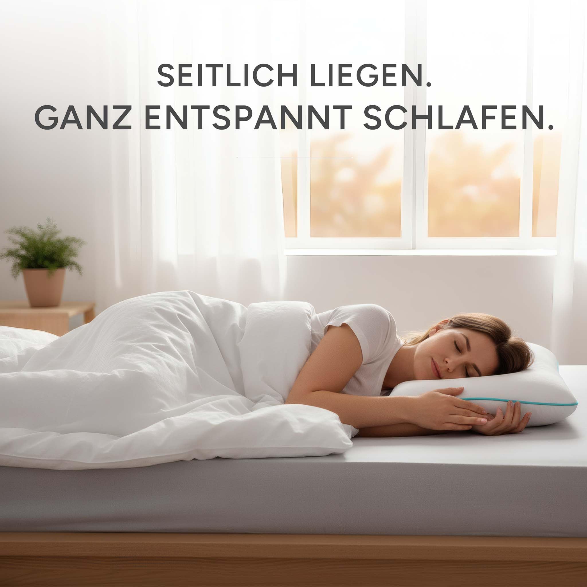 Vital-Dream Orthopädisches Kopfkissen, Ergonomisches Nackenkissen für erholsamen Schlaf für Rücken-, Bauch- und Seitenschläfer, Stützkissen aus Memory-Schaum, optimale Stützfunktion