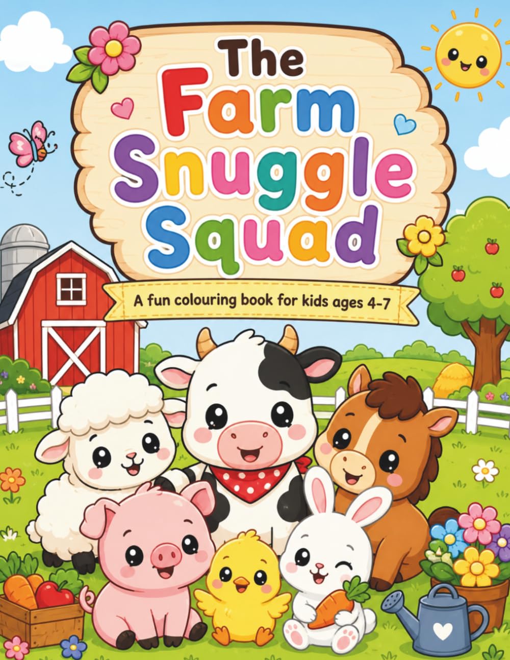 The Farm Snuggle Squad: A fun colouring book for kids ages 4-7
