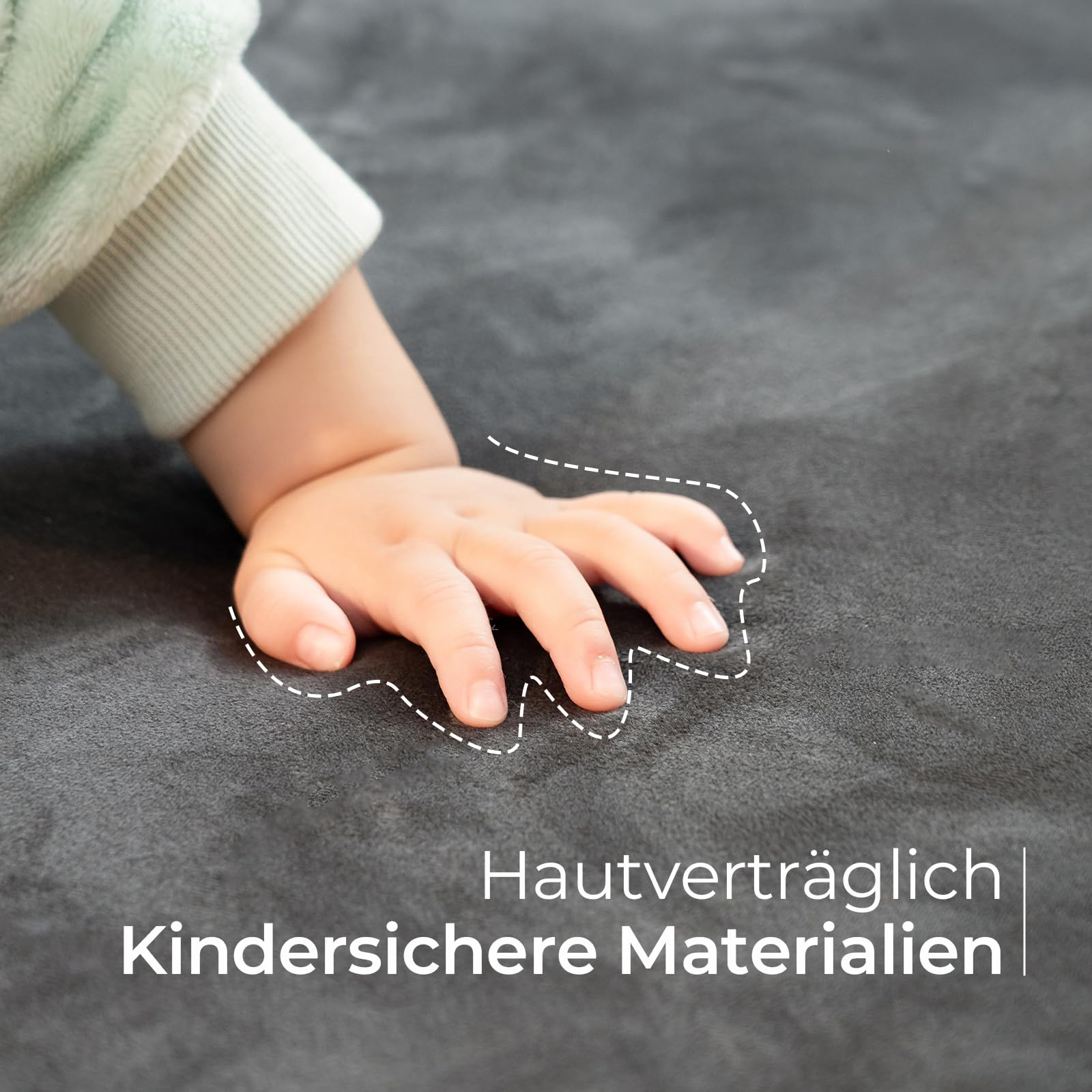 Krabbelmatte Baby,120x120x3cm Dicke Schaum Matte Weich Gepolstert Spielmatte Baby,Krabbeldecke mit Waschbarer Abnehmbarem Überzug für Babys,Kleinkinder und Säuglinge Teppich Kinderzimmer(Grau)