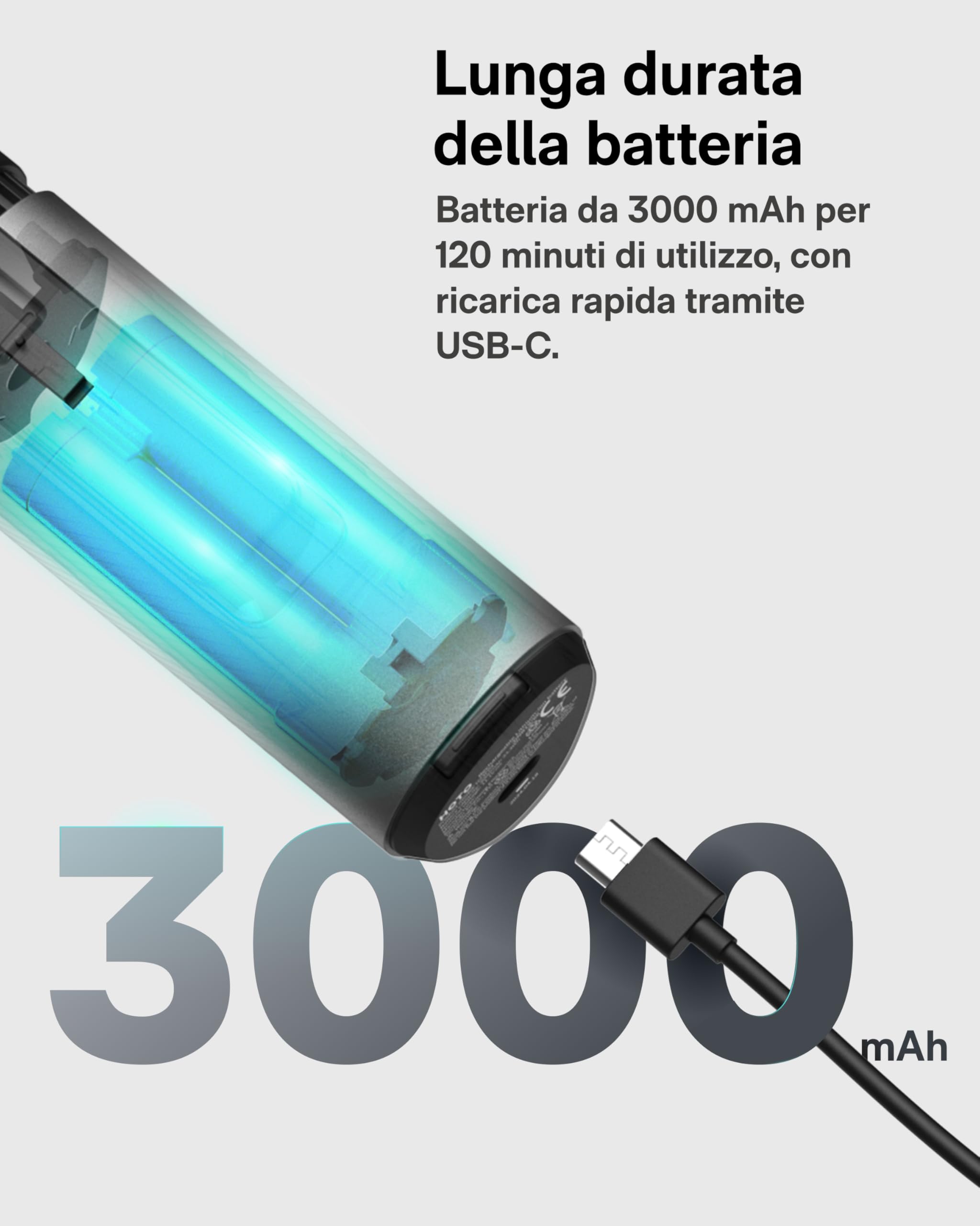 HOTO Strumento Multifunzione, Trapano a Batteria da 12V con Velocità Massima di 35000 RPM, Utensile Rotante con Luce LED e 37 Accessori, Strumenti rotanti Per incidere, forare, smerigliare