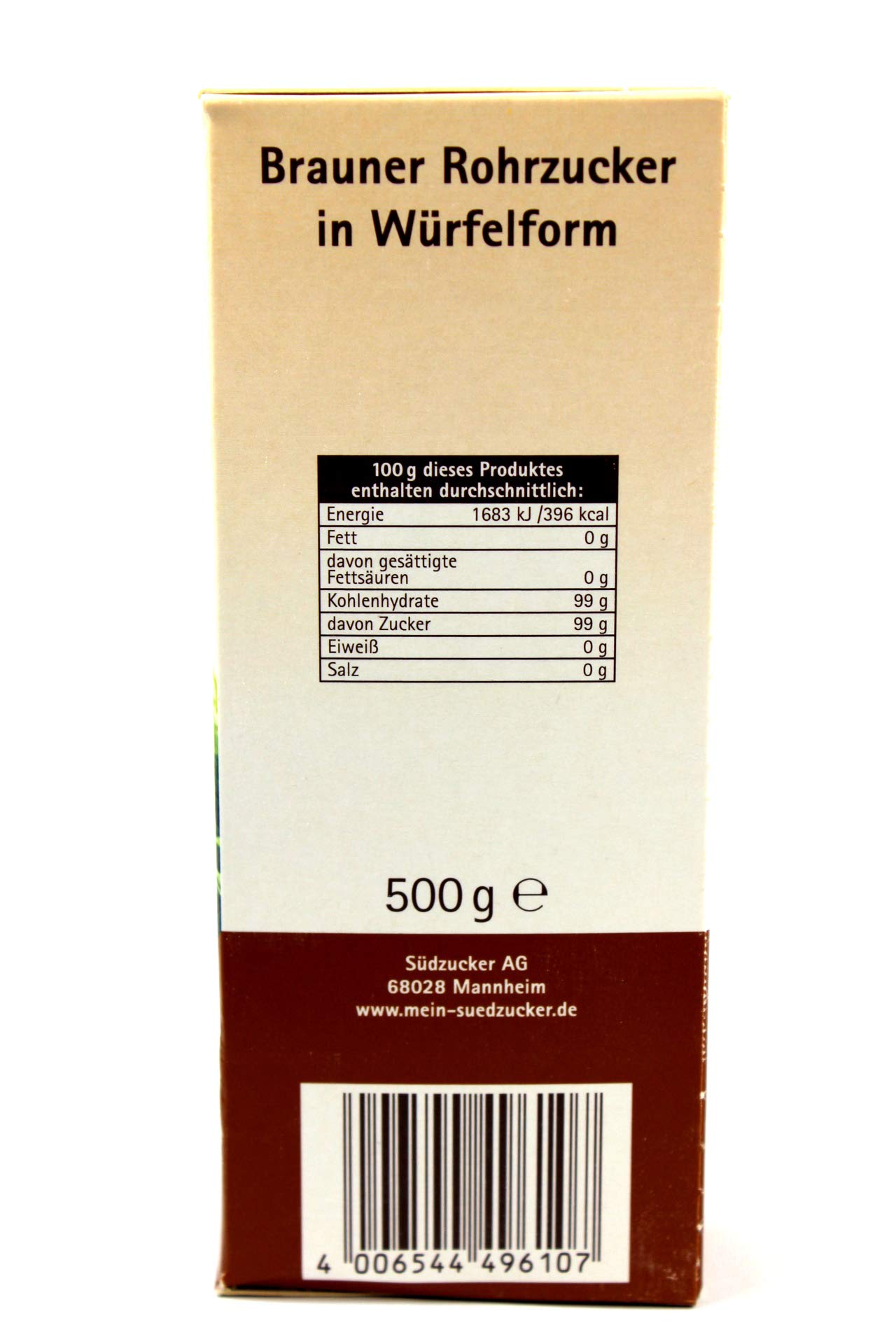 Südzucker Brauner Würfel Rohrzucker Fair Trade, 10er Pack (10x500 g)