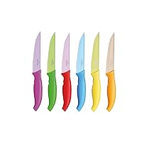 Excelsa Unisex - Adulto Passione Color Set 6 Coltelli da Bistecca