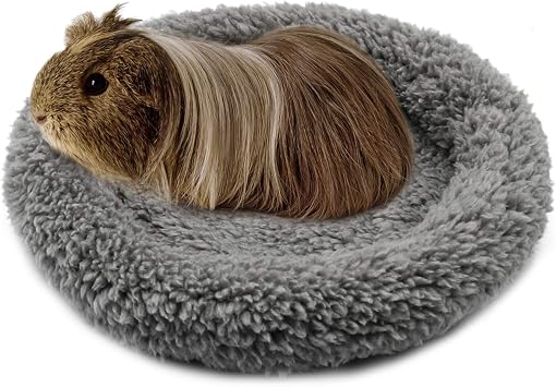 BWOGUE Hamster Bed, Round Velvet Sleep Pad for Guinea Pigs and Rats, 8.7 in