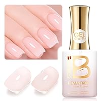 Vista 94 de Beetles - Esmalte de uñas de gel rosa de 0.51 onzas líquidas, esmalte de uñas de gel rosa nude, lámpara LED UV para arte de uñas, manicura de larga