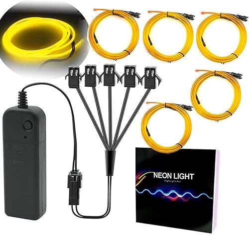 Vista 58 de Ourbest el Wire - Cable de luz multicolor Amarillo