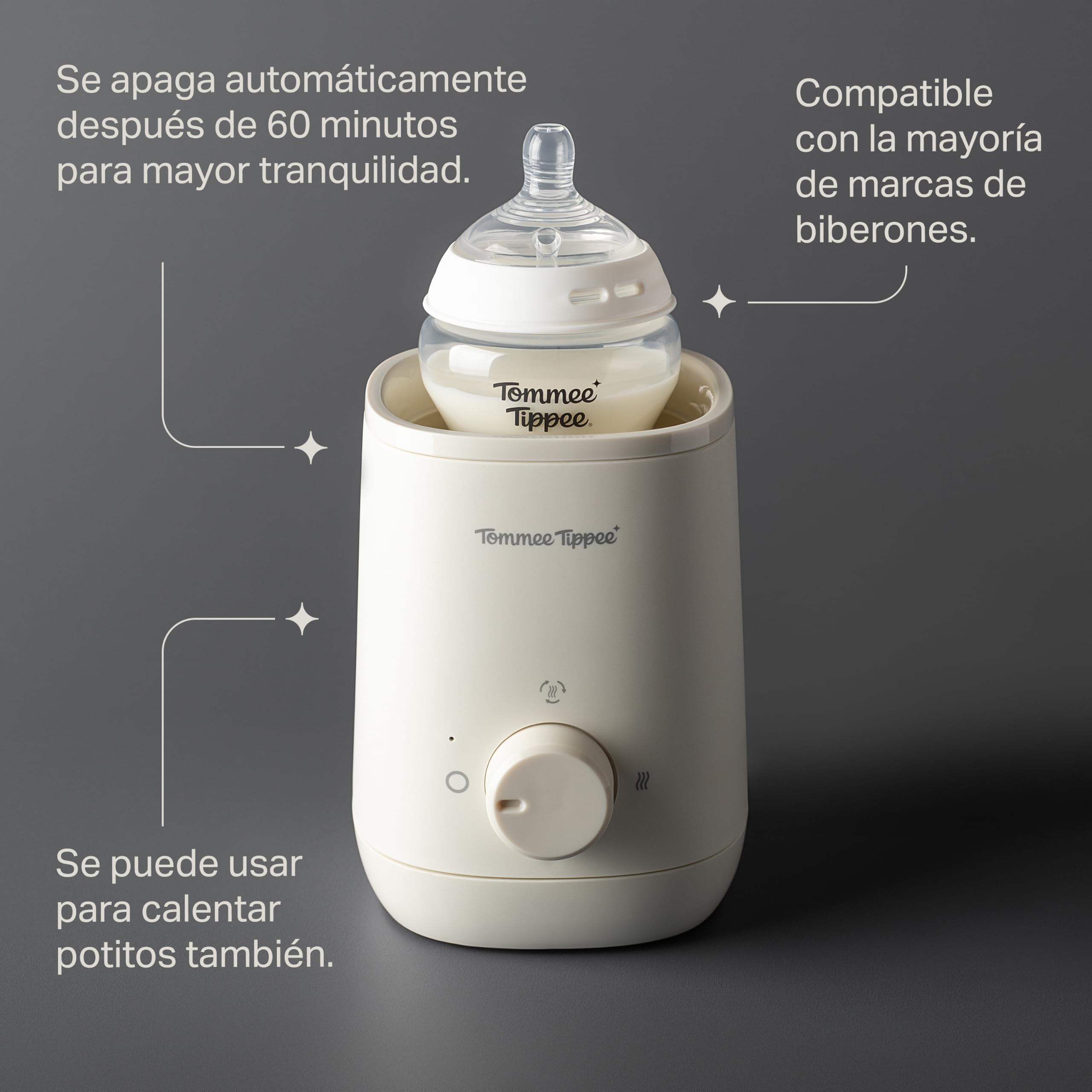 Tommee Tippee Calienta Biberones Eléctrico para Leche Materna, Leche en Polvo y Potitos