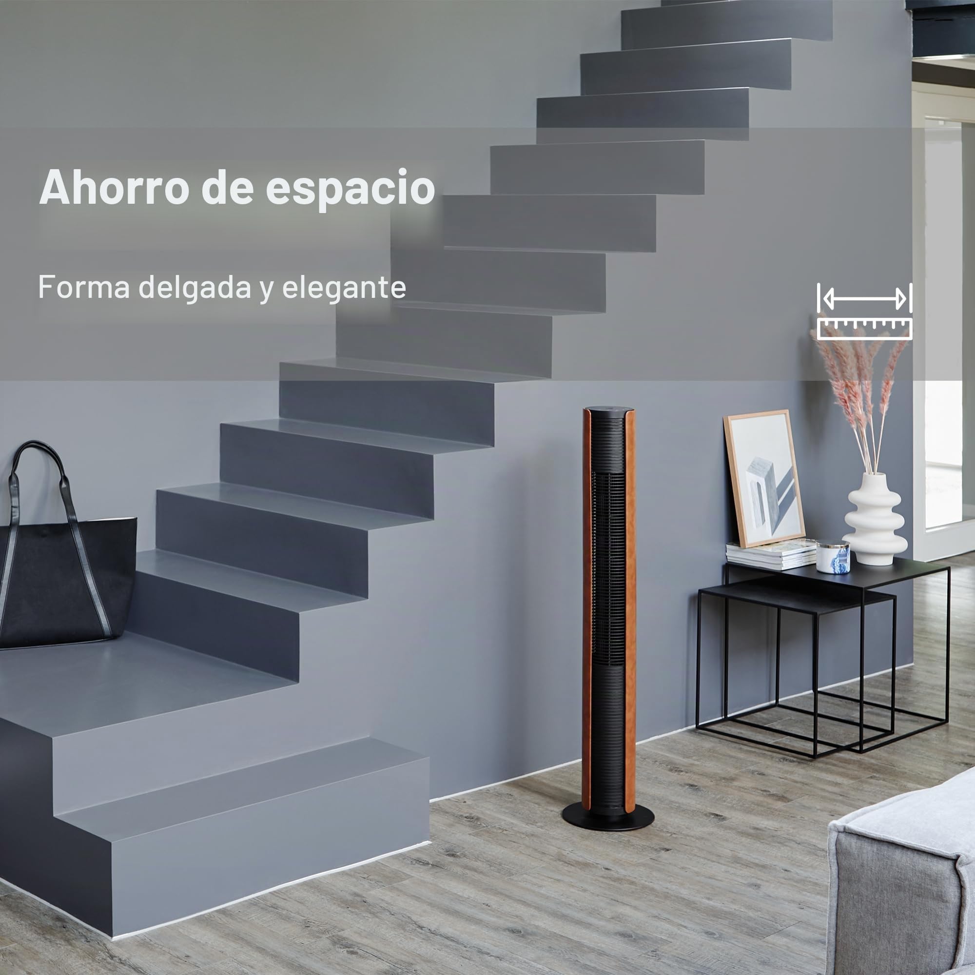 Stadler Form Peter - Ventilador de torre, bajo consumo y silencioso con 29 dB(A), con mando a distancia, función de orientación, 6 velocidades, temporizador, LED regulable