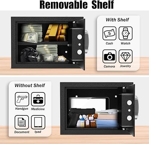 Miniatura 7 de 1.6 pies cúbicos PATRON - Caja fuerte ignífuga para el hogar, caja fuerte para documentos, caja fuerte digital para el hogar, cajas fuertes de