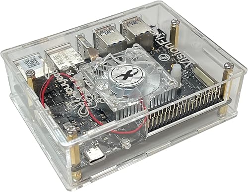 Miniatura 3 de WayPonDEV Funda acrílica para computadora VisionFive2 RISC-V Linux de una sola placa (con disipador de calor)