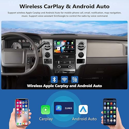 Miniatura 3 de Para 2009-2012 Ford F150 F-150 SVT Raptor Android 11 Radio estéreo para coche con Apple CarPlay Android Auto 2+32GB 9 "Pantalla táctil Radio de