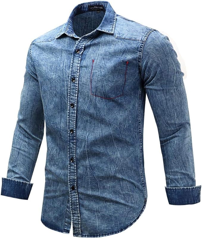 Casual Camicie Nonno Slavato Estate A Pois Manica Lunga Cotone Canapa - Foto 10