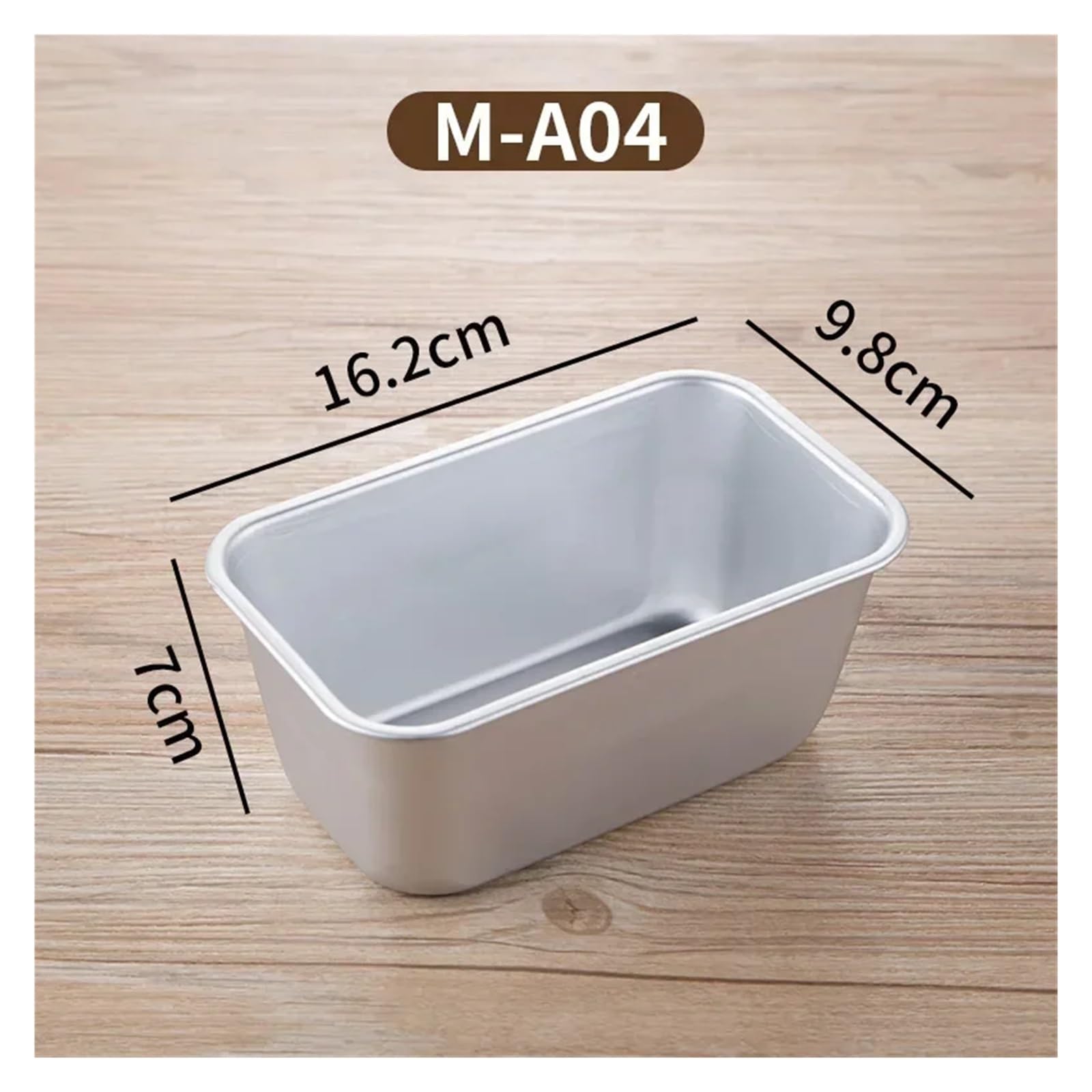 Genérico Juego de 5 moldes cuadrados de aleación de aluminio antiadherentes for hornear pan, queso, tartas y tostadas, ideal for hacer tú mismo en la cocina.