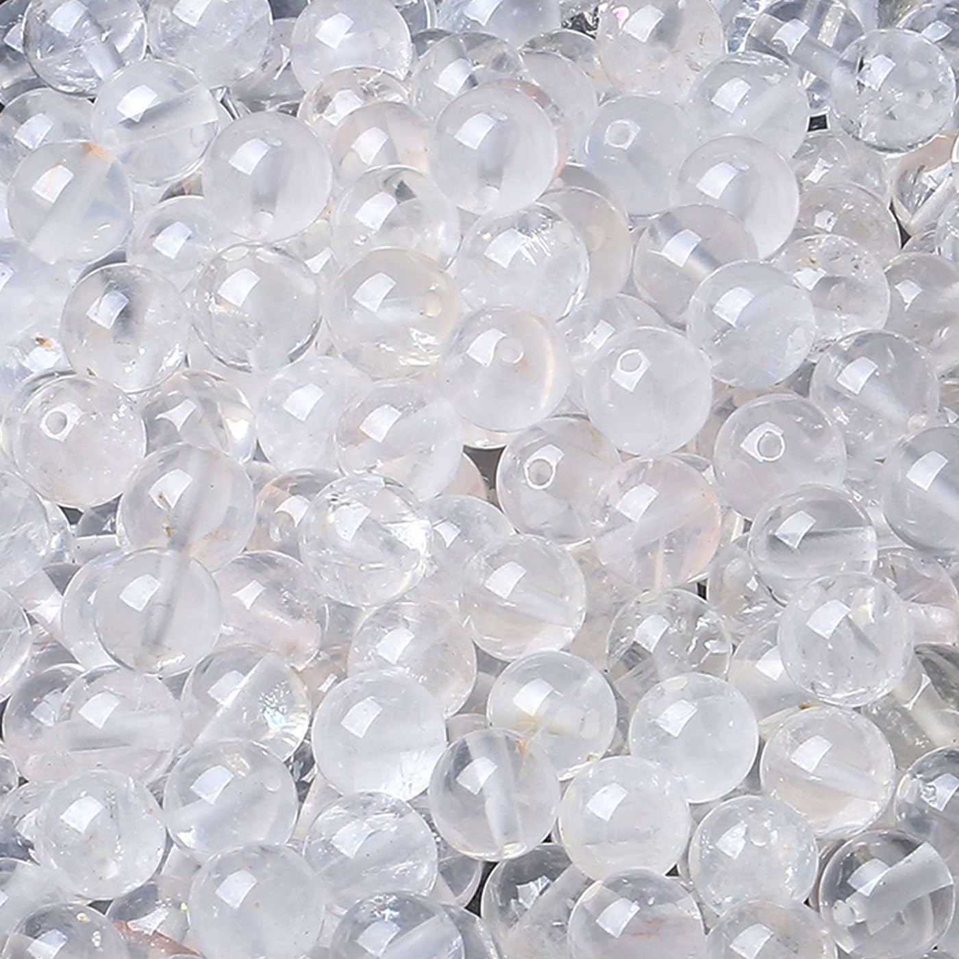 XIANNVXI 8mm Round Loose Clear Quartz Beads for Jewellery Making Stone Gemstone Beads for Crafting 47 Pcs - Image 4
