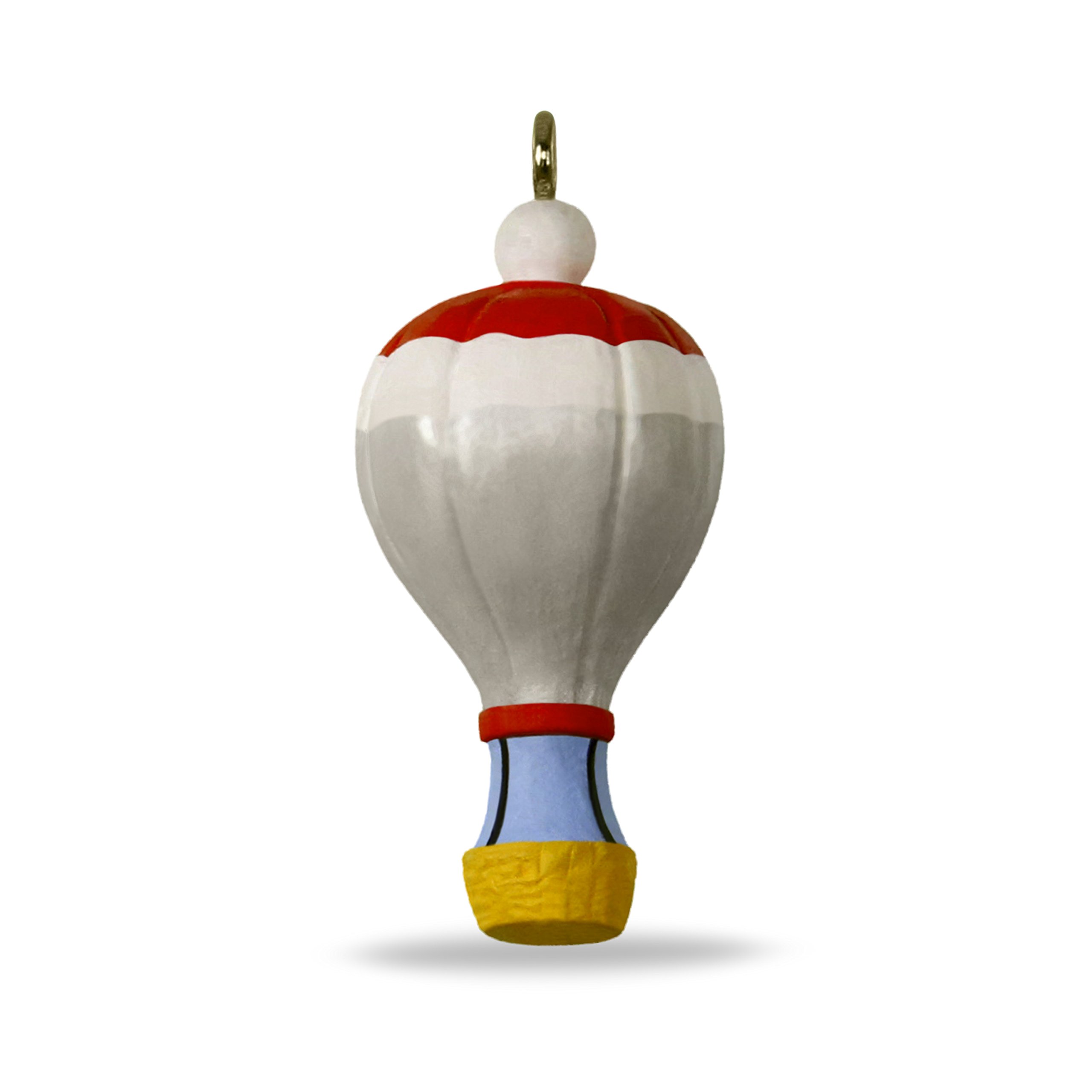 Hallmark Keepsake mini ozdoba świąteczna 2018 rok data, Mikołaj gorące powietrze balon Up and Away miniatura, 3,5 cm