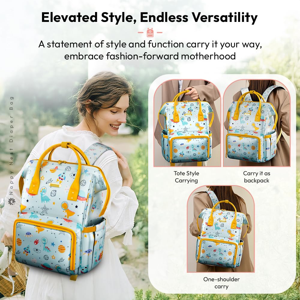 StarAndDaisy Diaper Bag for Mothers for Travel/Diaper Bag, 28L Waterproof Baby Bag for Mother Travel with 15 Multipurpose Pockets 4